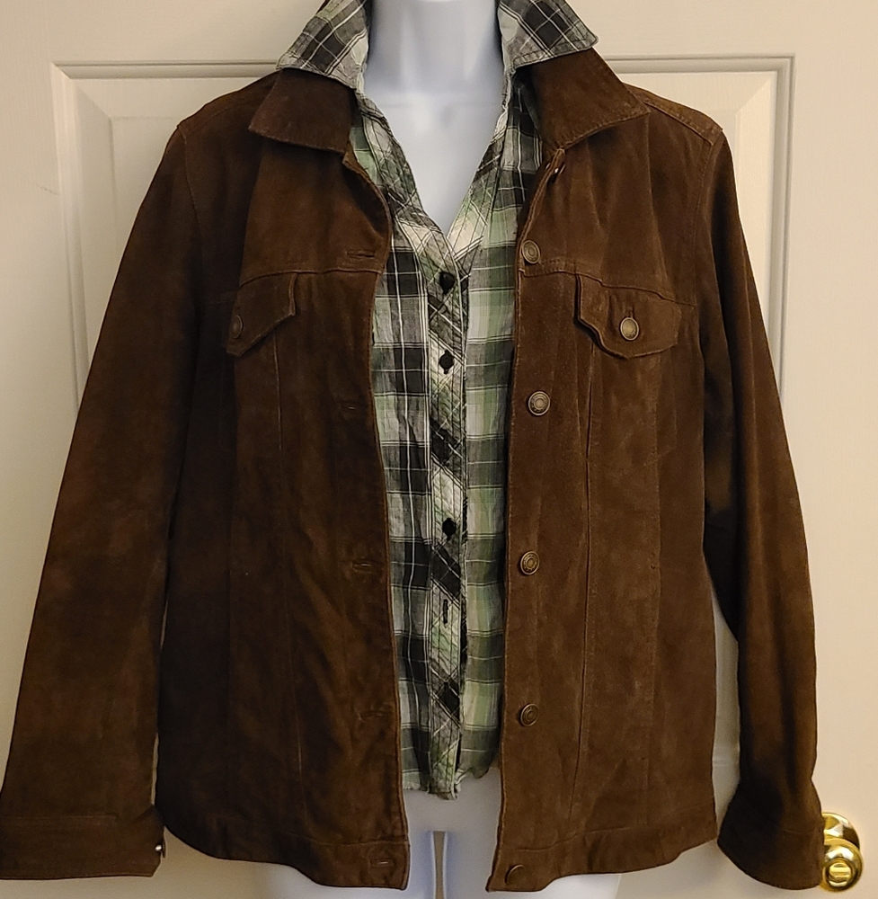 EUC - Washable suede jacket